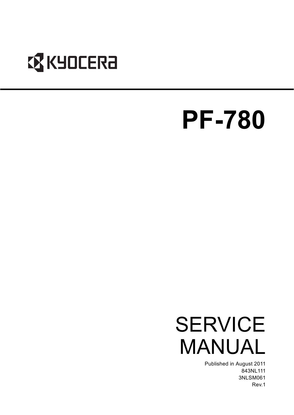 KYOCERA Options Paper-Feeder-PF-780 FS-C8600DN 8650DN Service Manual-1